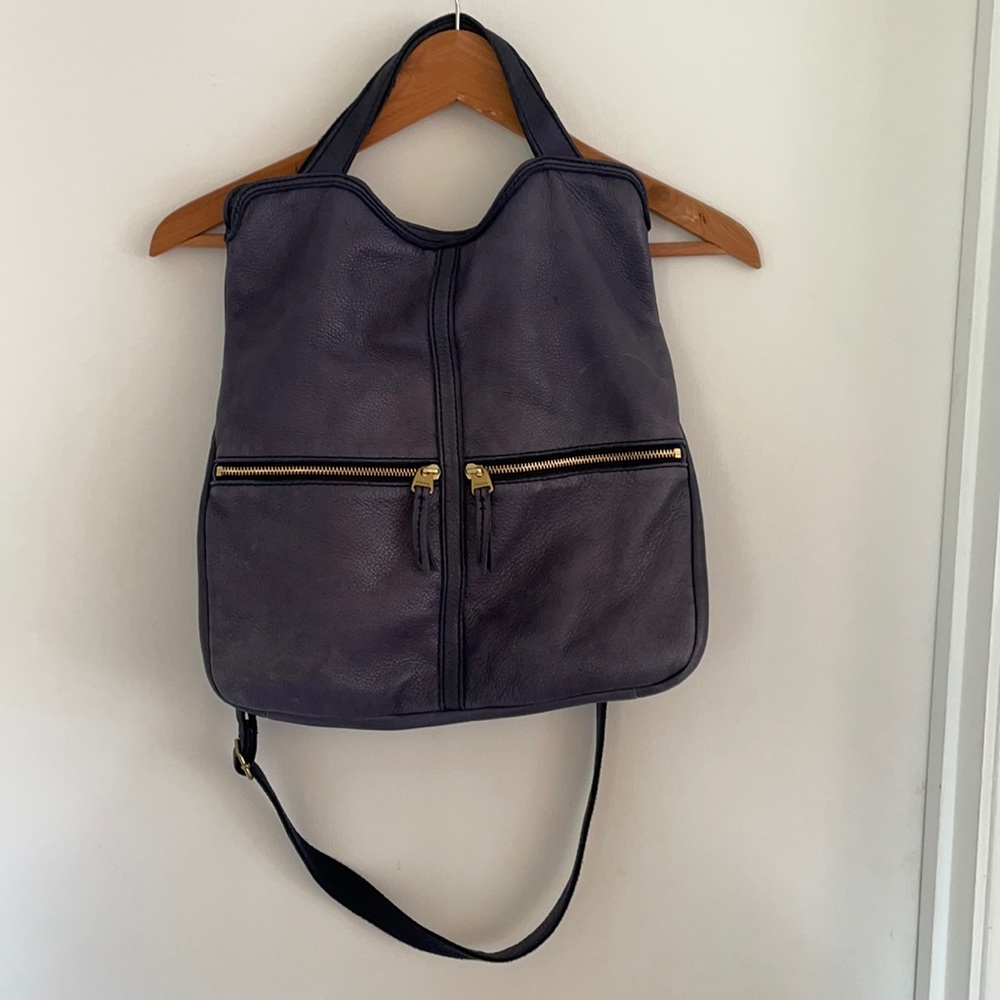 Fossil Worn Leather Hobo Handbag